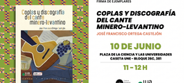 Feria del libro de Madrid. Firma de ejemplares "Coplas y discografía del cante minero-levantino"